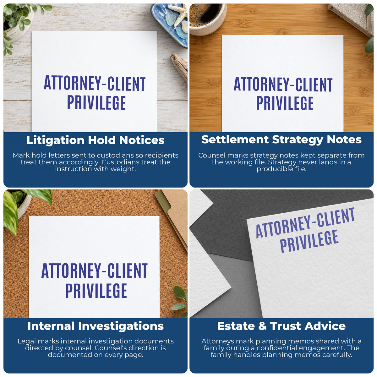 More ways to use the "Attorney-client privilege" imprint from the Attorney-Client Privilege Stamp