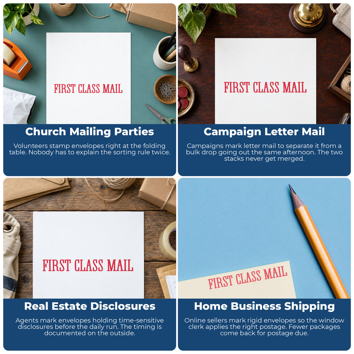 More ways to use the "First class mail" imprint from the Bold Red First Class Mail Envelope Stamp