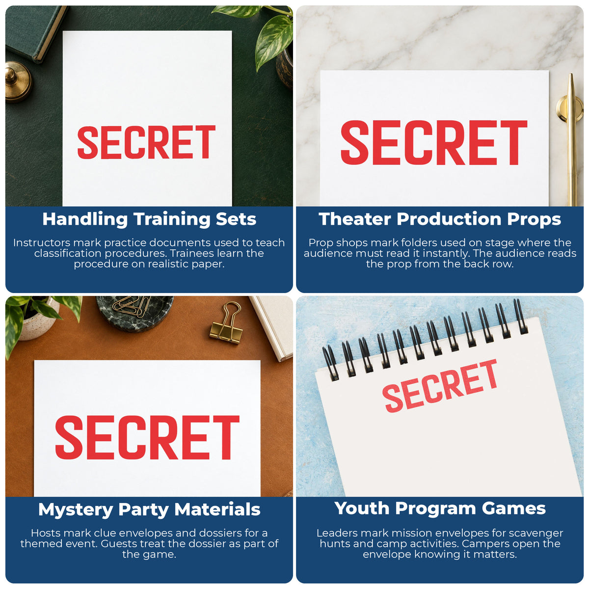More ways to use the "Secret" imprint from the Secret Stamp