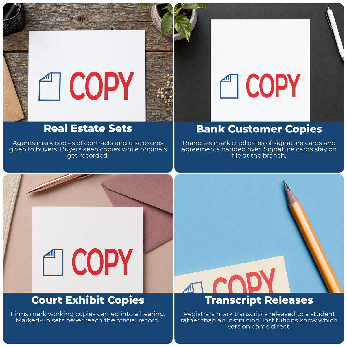More ways to use the "Copy" imprint from the Copy Stamp