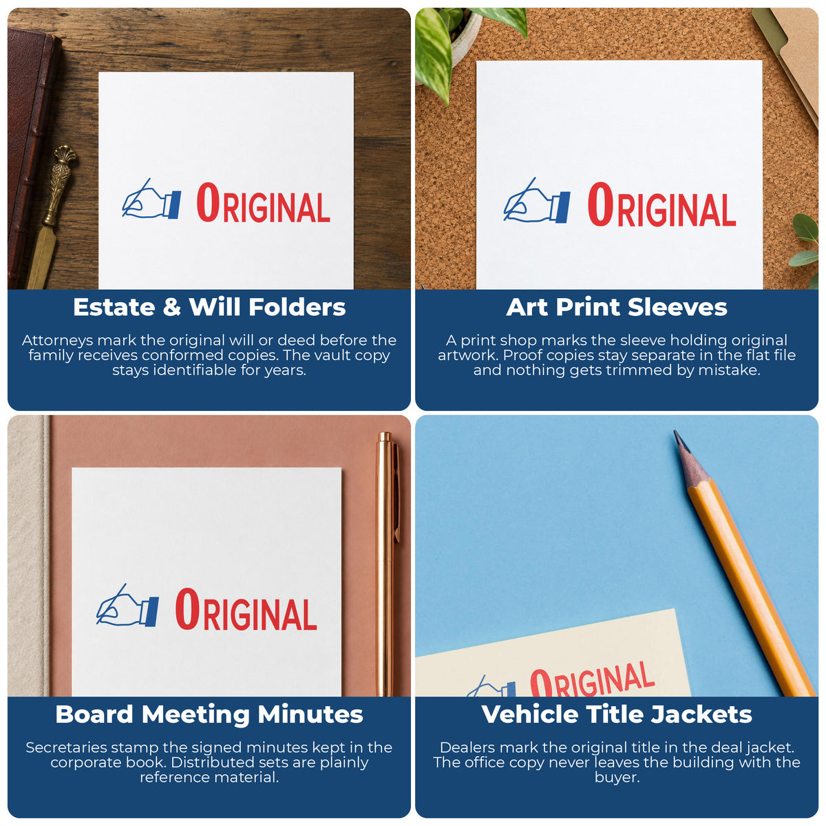 More ways to use the "Original" imprint from the Original Stamp