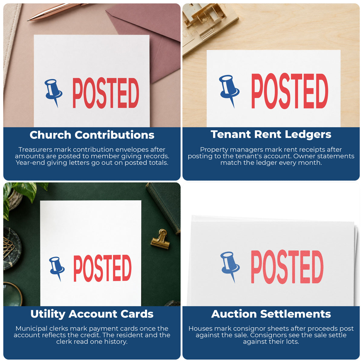 More ways to use the "Posted" imprint from the Posted Stamp