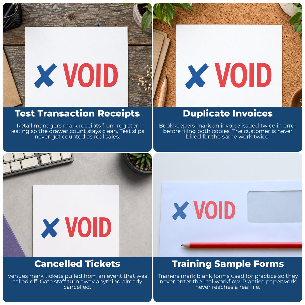 More ways to use the "Void" imprint from the Xstamper Void Check Stamp