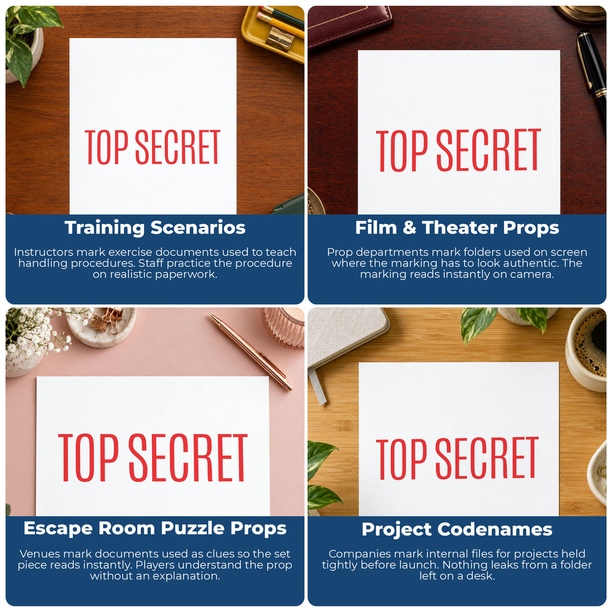 More ways to use the "Top secret" imprint from the Top Secret Document Stamp