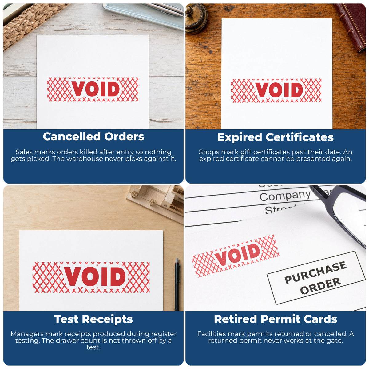 More ways to use the "Void" imprint from the Red Void Accounting Stamp