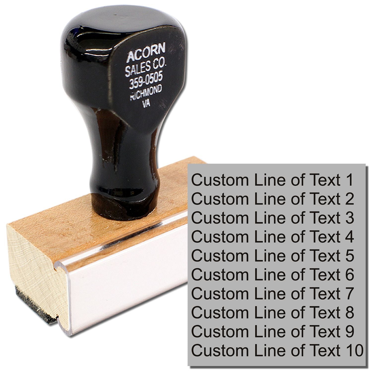 10 Line Regular Rubber Stamp Main Image