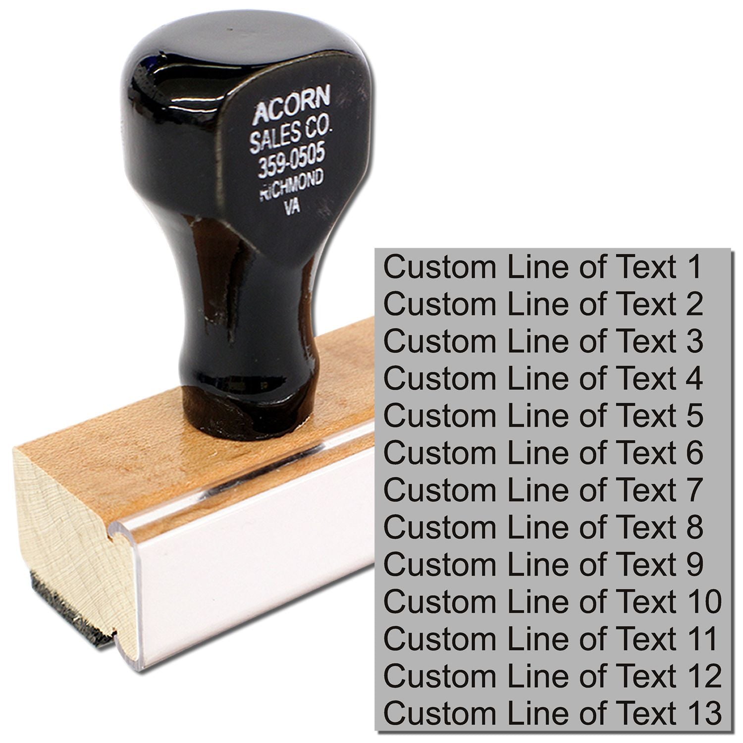 13 Line Regular Rubber Stamp Main Image