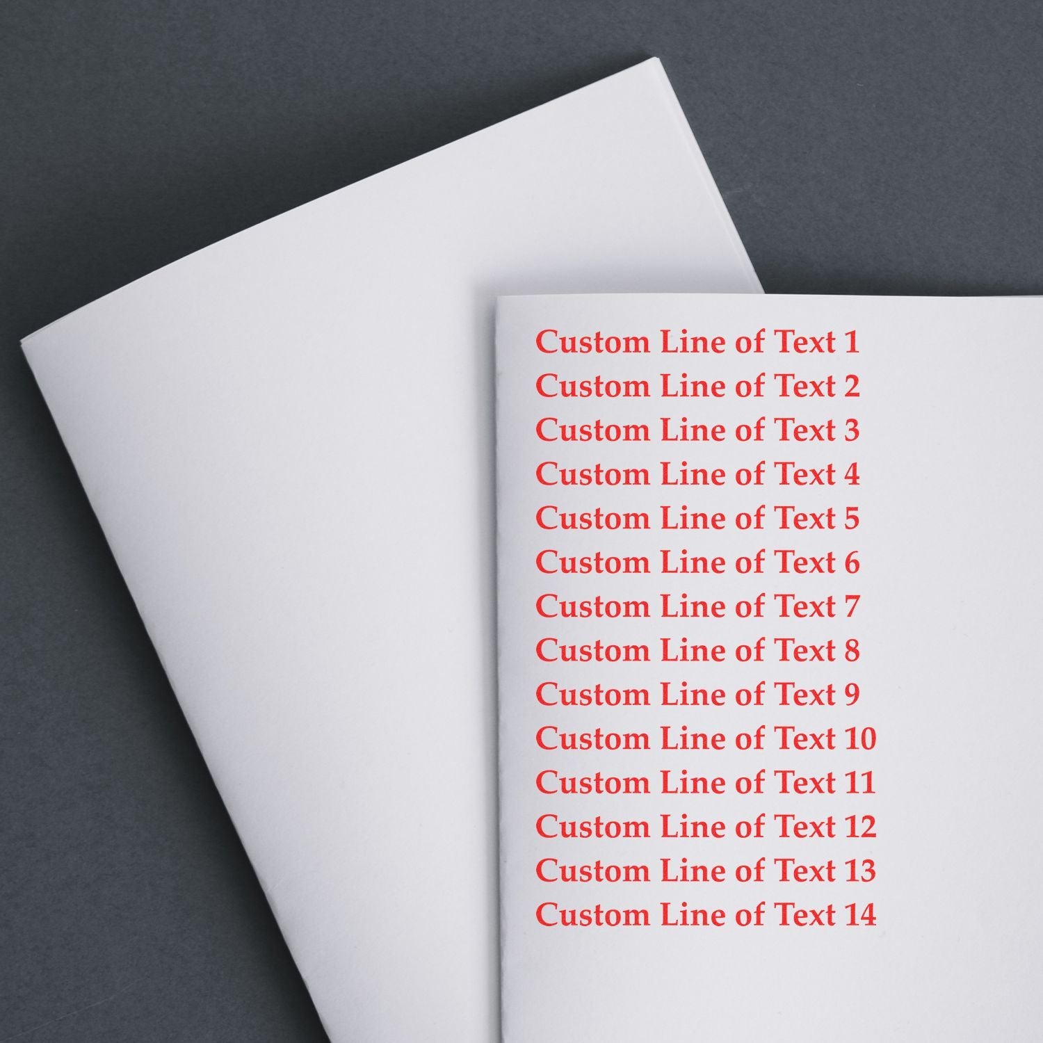 14 Line Regular Rubber Stamp In Use 3