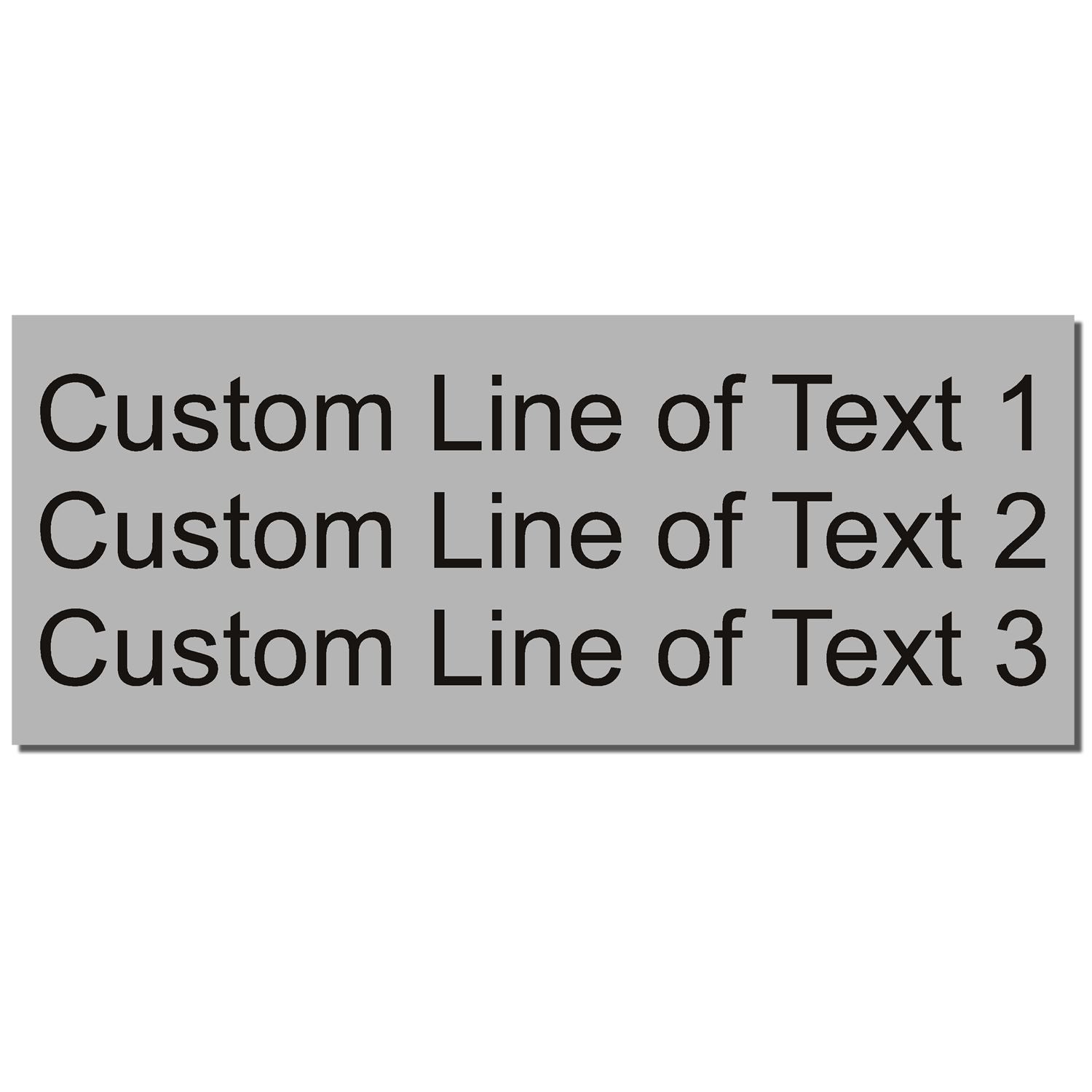 3 Line Regular Rubber Stamp Imprint Sample