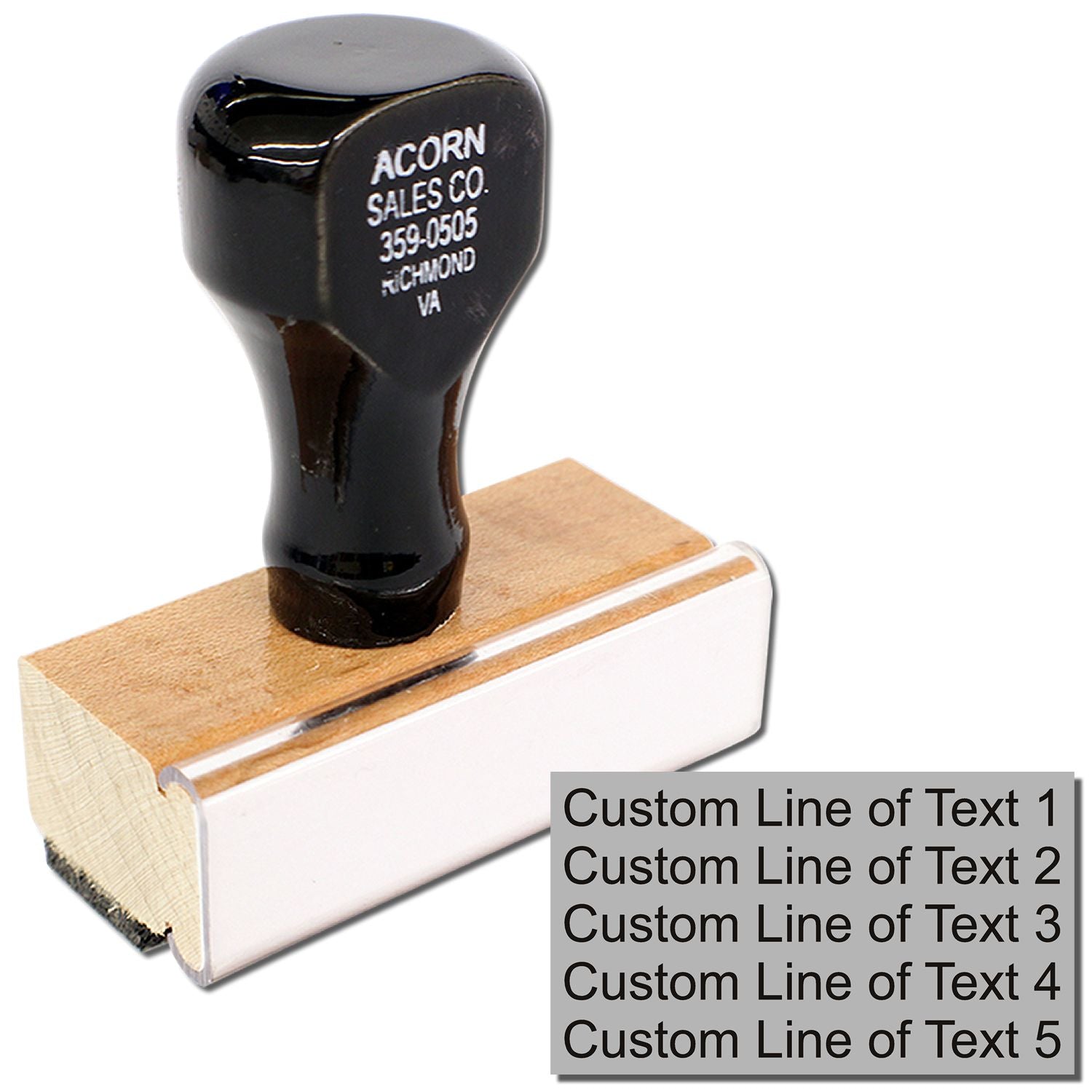 5 Line Regular Rubber Stamp Main Image