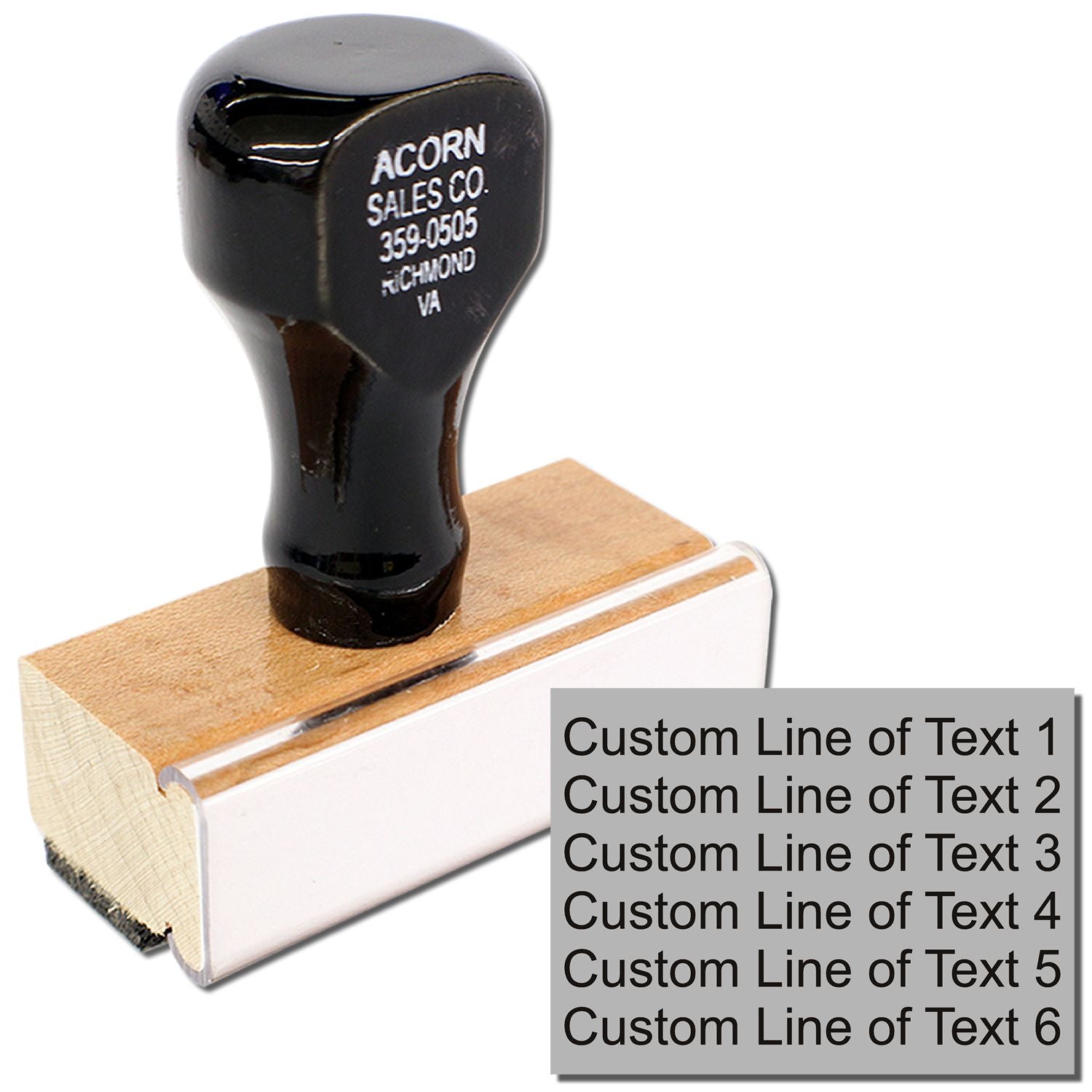6 Line Regular Rubber Stamp Main Image