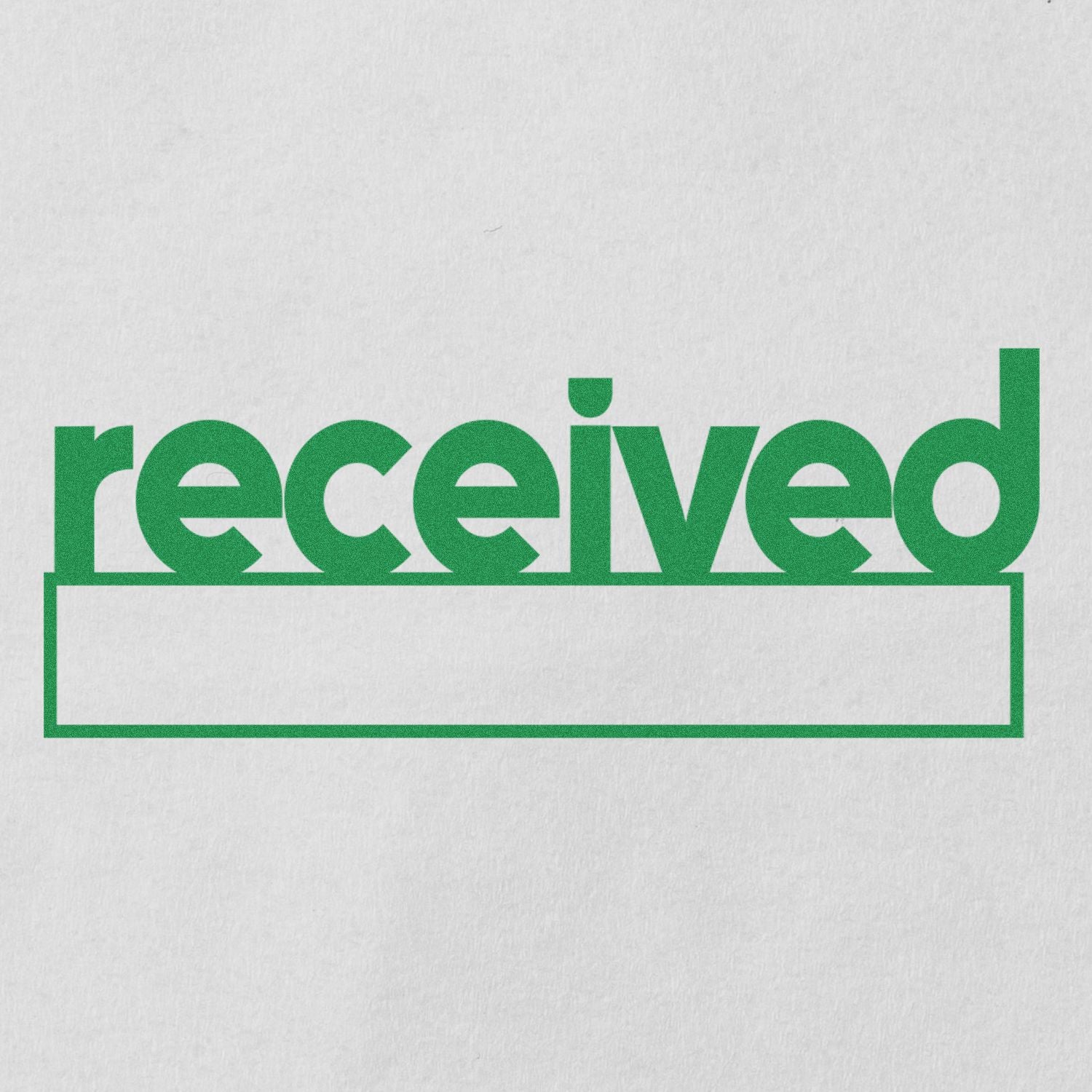 Recycled logo text in green with underline border, indicating recyclable or recycled materials branding.