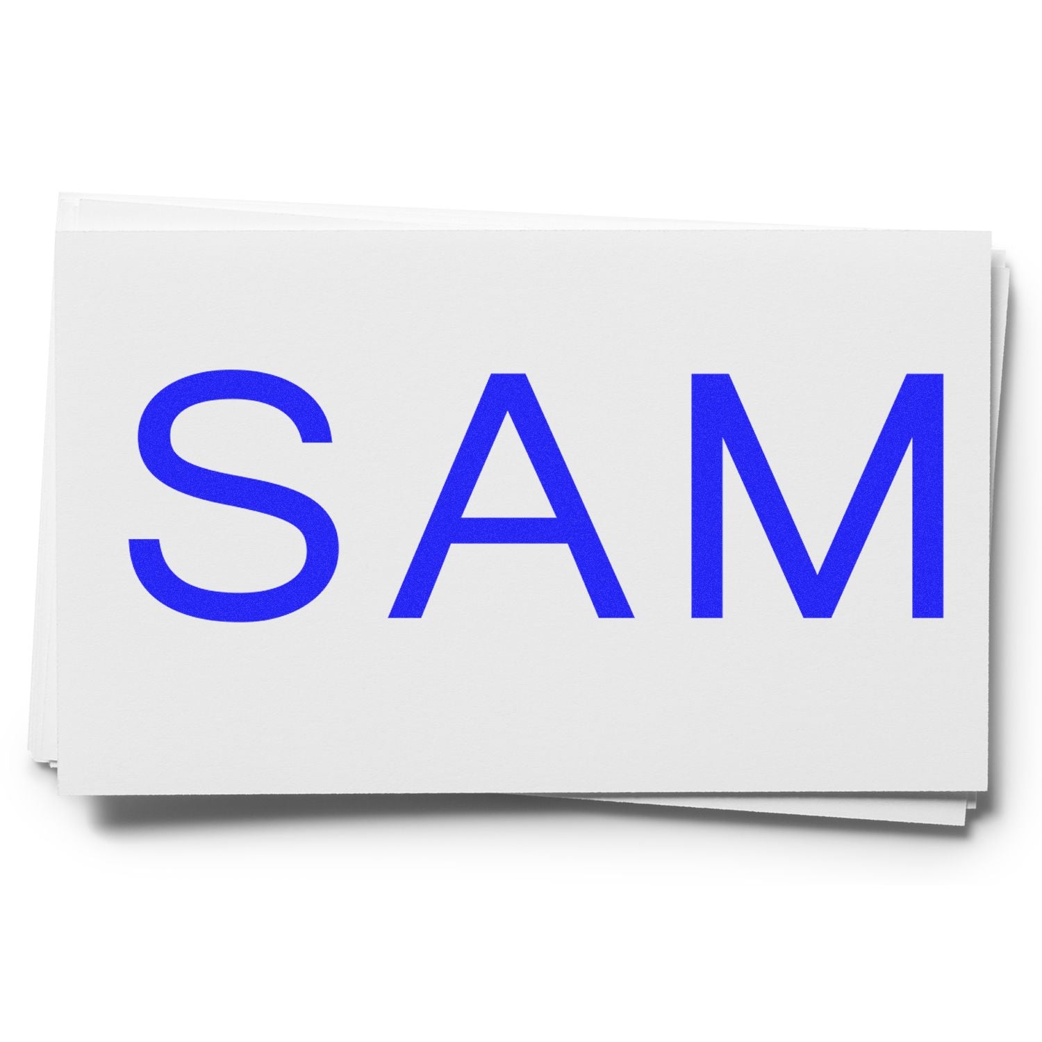 Stacked cards with large blue SAIV letters, branded stationery for the SAIV company