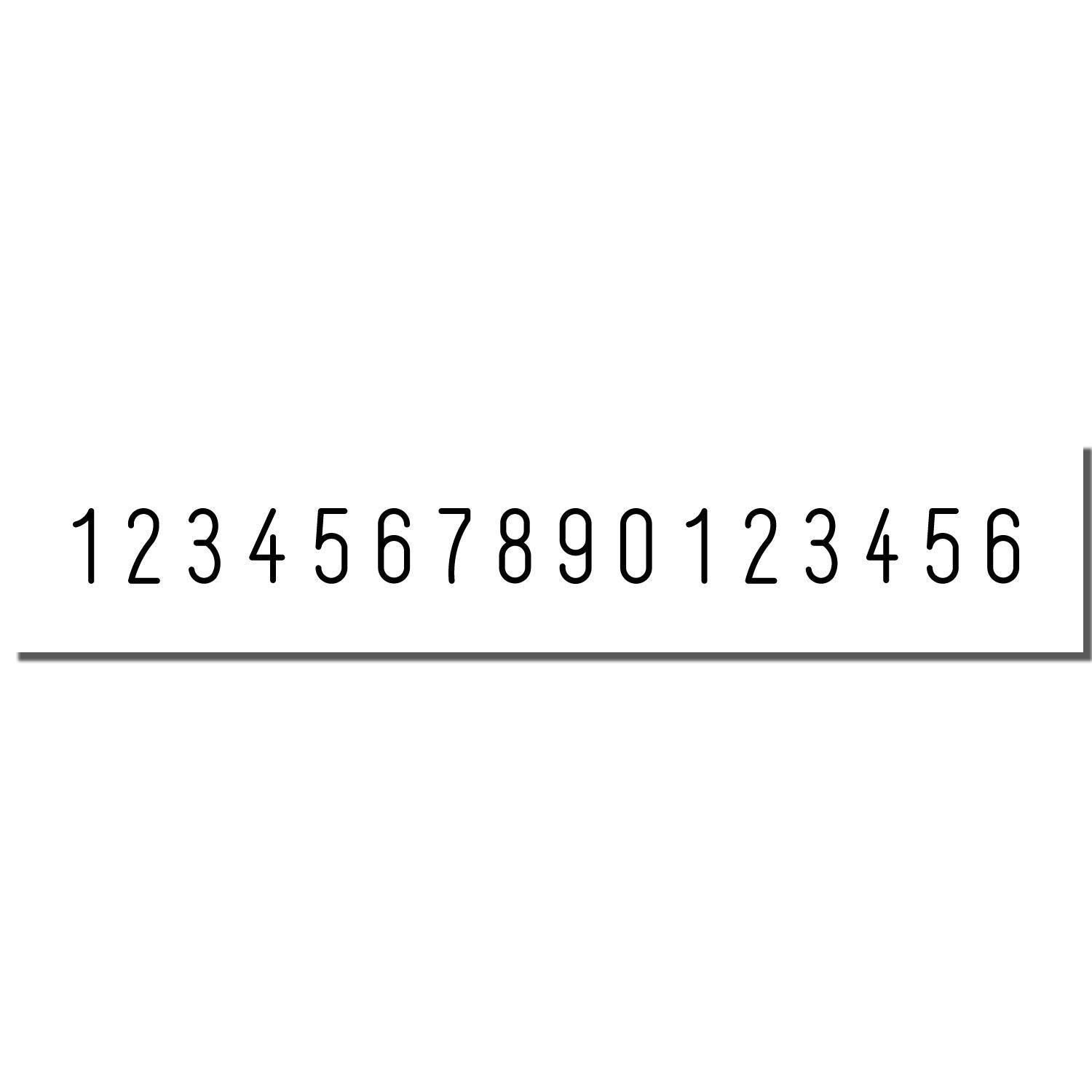 Display of numeric serial number 1234567890123456 on dark label, barcode-style identifier for product ID and transactions.