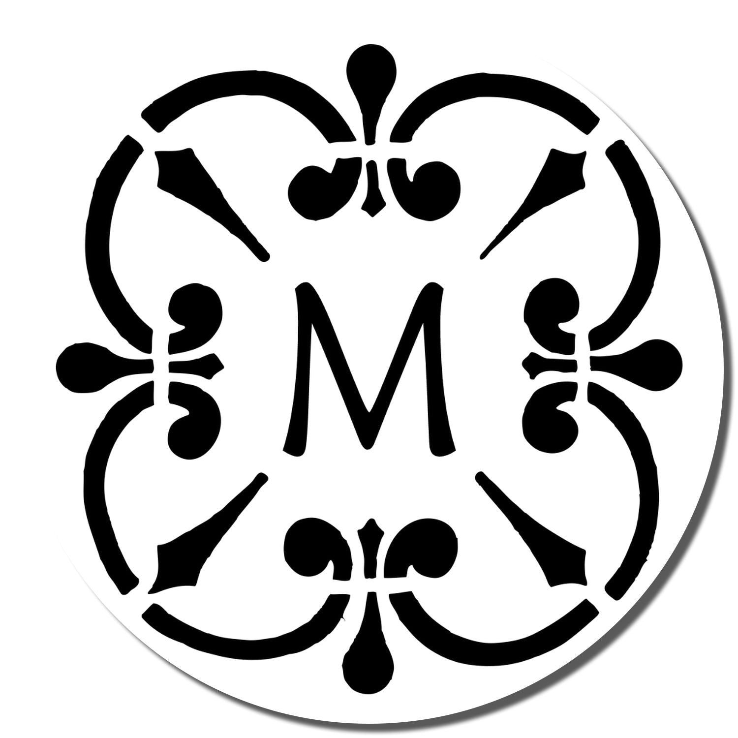 Circular black-and-white calligraphy logo featuring stylized MW for branding and identity design.
