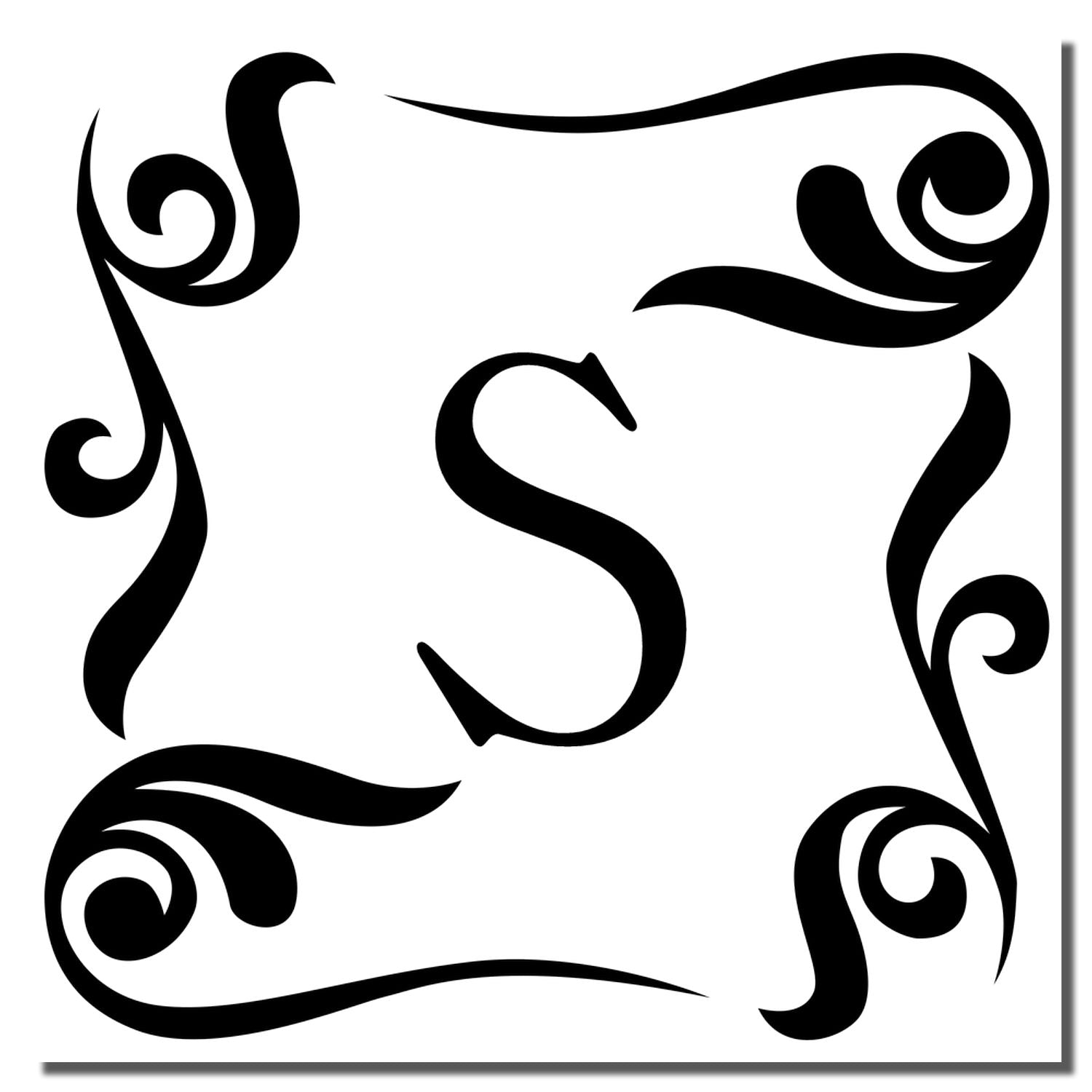 Abstract tribal swirl vector design with bold black filigree curls on white background, used for tattoos, borders, and decor