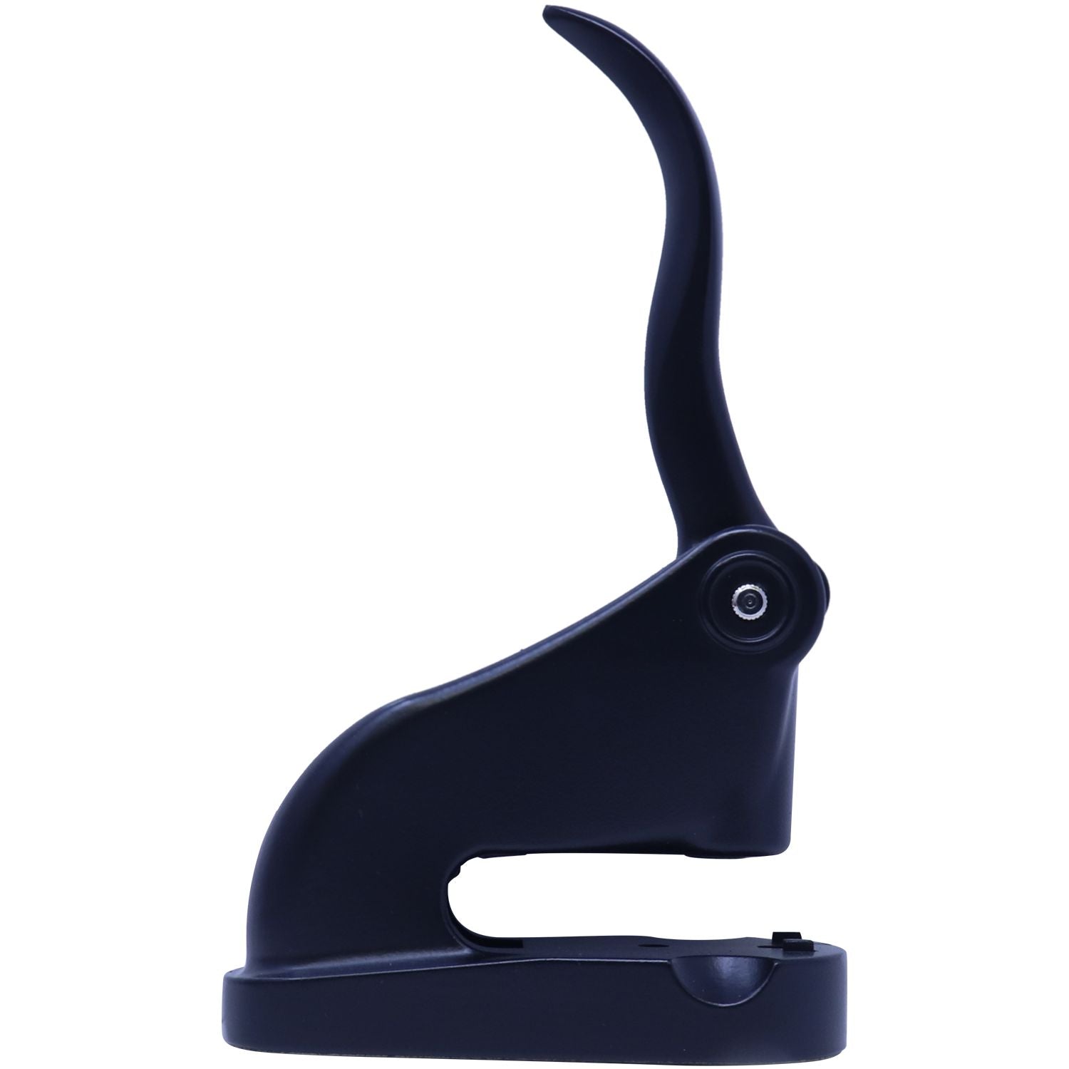 Black plastic manual lever tool isolated on white background