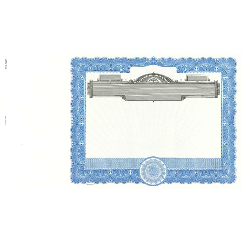 Goes 504 Blank Stock Certificate Main Picture