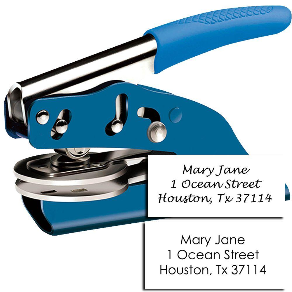 Blue Handheld Soft Address Embosser Main Image