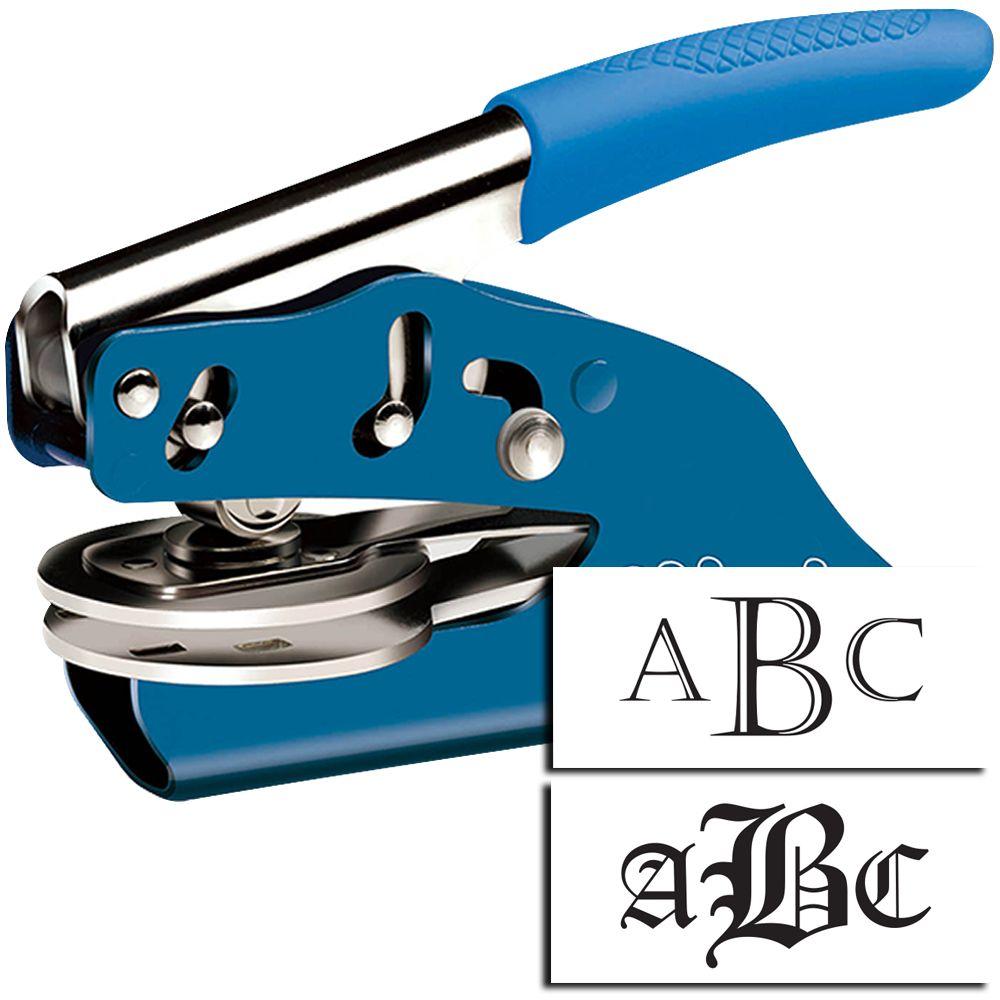 Blue Handheld Soft Monogram Embosser Main Image
