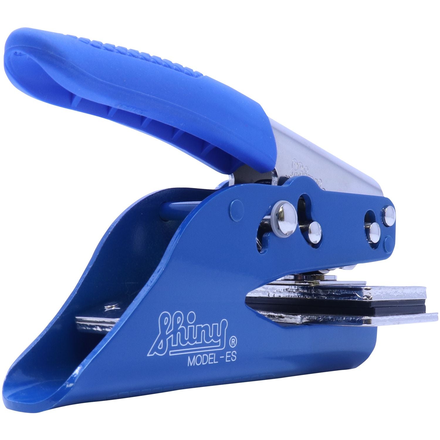 Blue Shiny Model-ES desktop embosser seal press for office documents