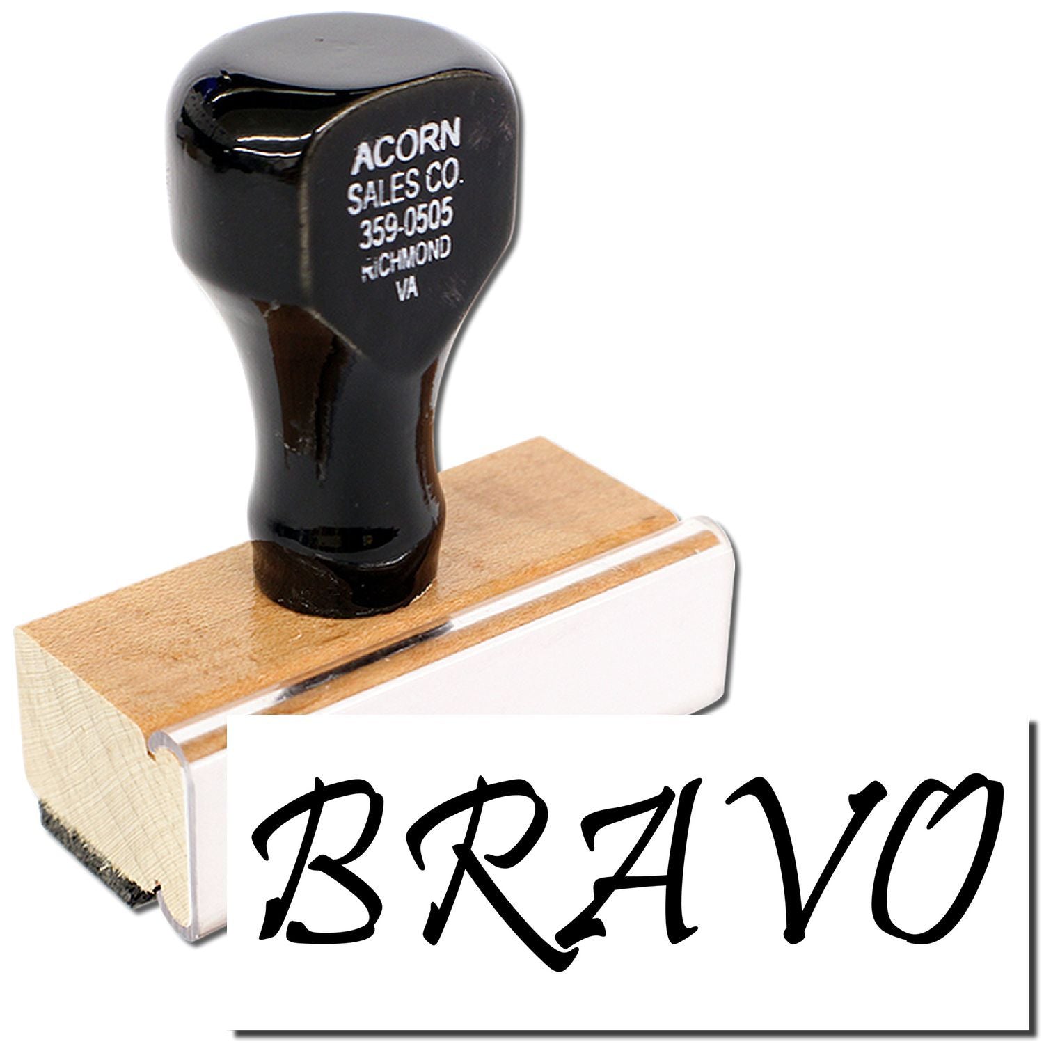 Acorn Sales Co replacement part 359-0505 from Richmond VA, mounted on wooden block with code BR4V10.