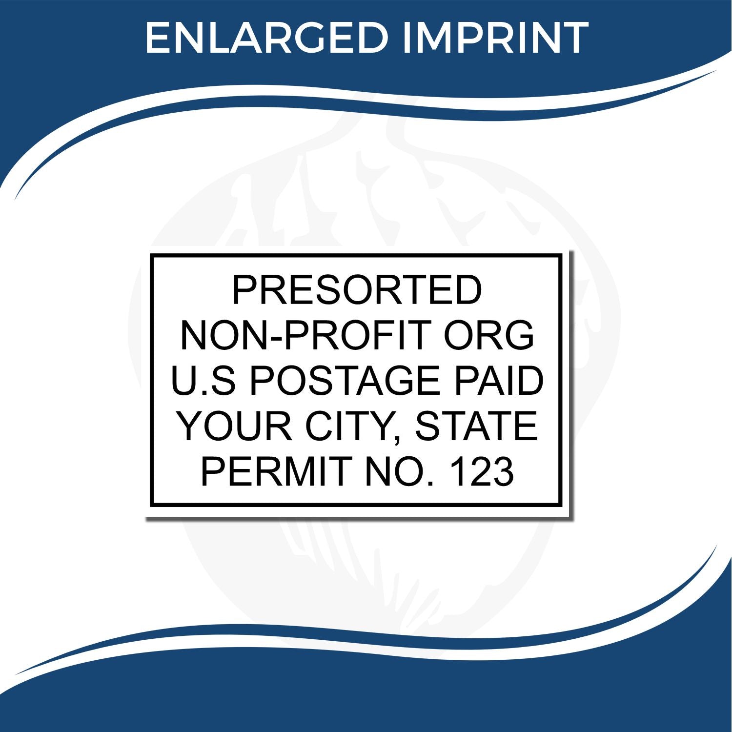 Bulk Rate Mail Hand Stamp Br Reg Enlarged Imprint Non Profit