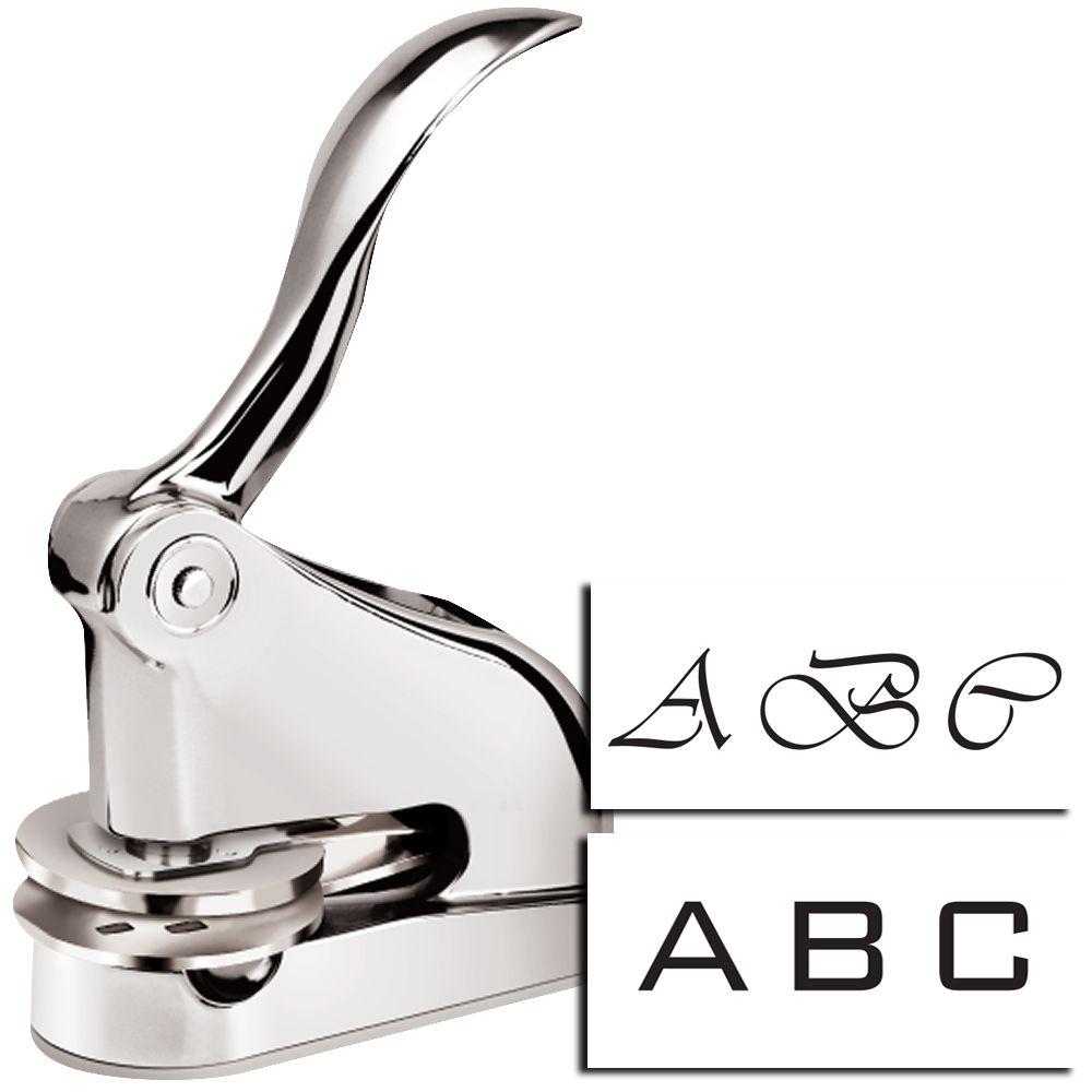 Chrome Gift Desk Gift Monogram Embosser Main Image