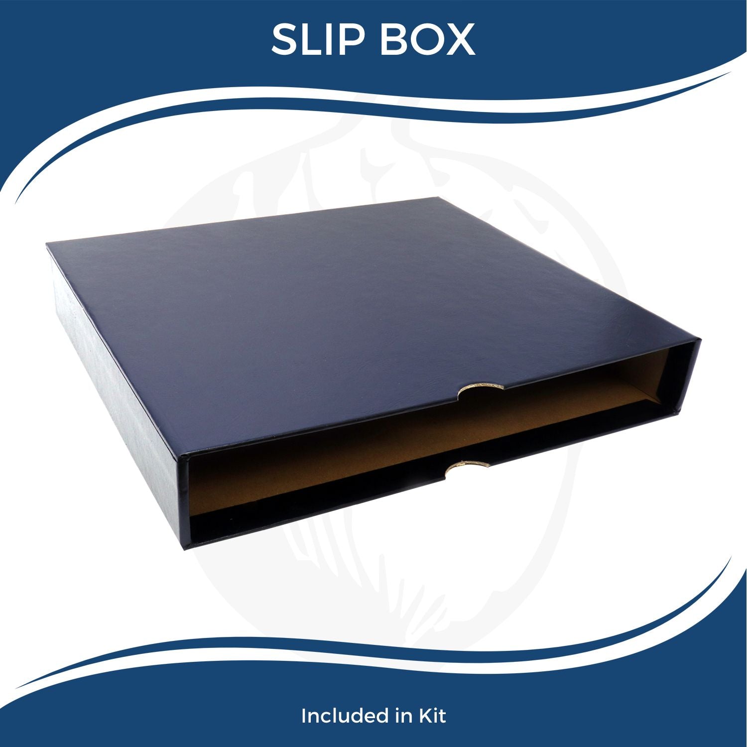 Black slip box packaging included in kit, durable protective storage box for documents or products