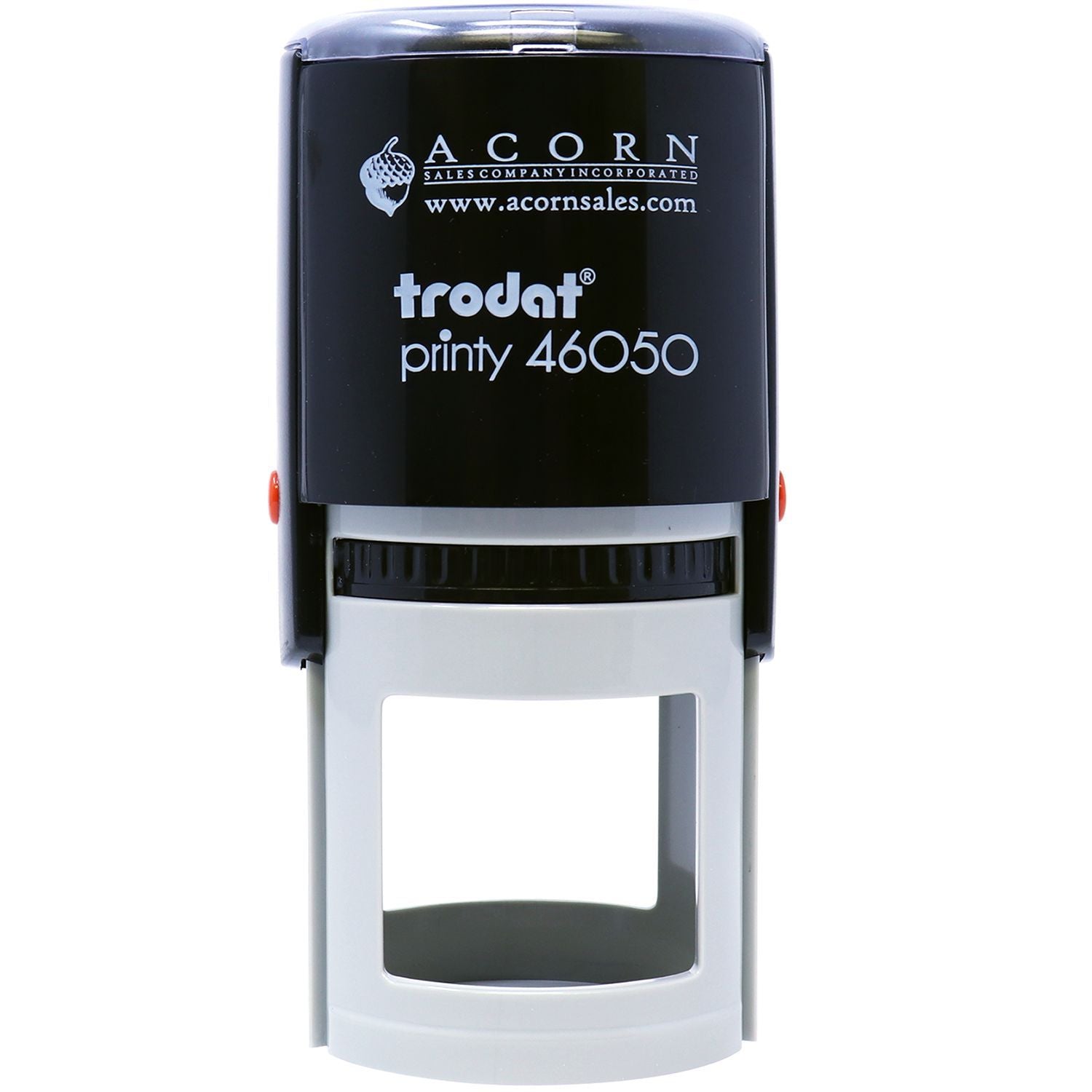 Trodat Printy 46050 self-inking stamp by Acorn Sales on white background
