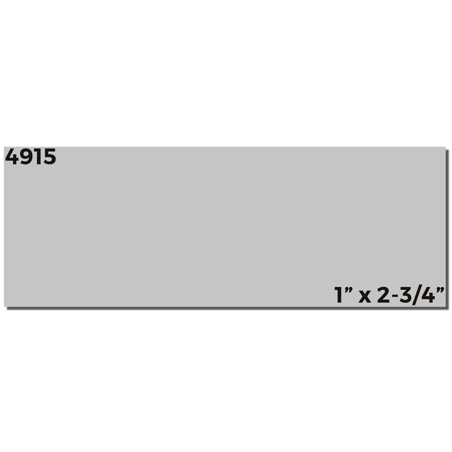 Gray rectangular sample swatch labeled 4915, size 1 inch by 2-3/4 inches.