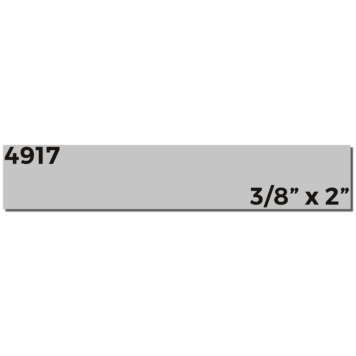 Gray 4917 3/8" x 2" product label on white background