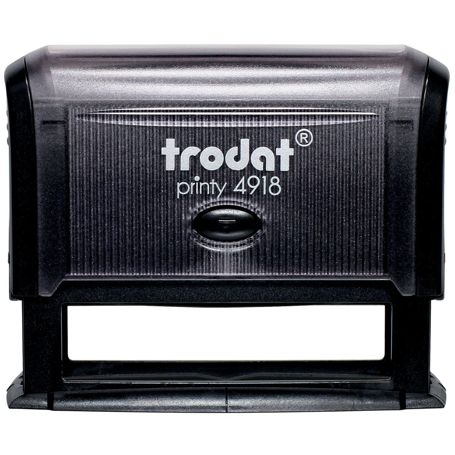Trodat Printy 4918 self-inking rubber stamp in black with custom text area