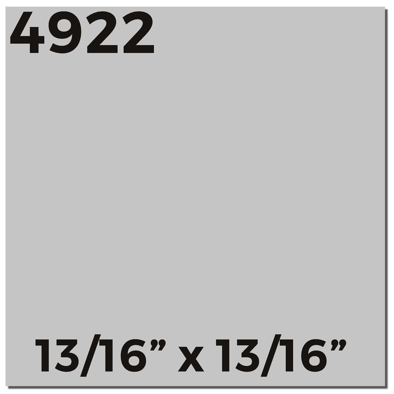 Gray 4922 color sample, 13/16" x 13/16" square material swatch.