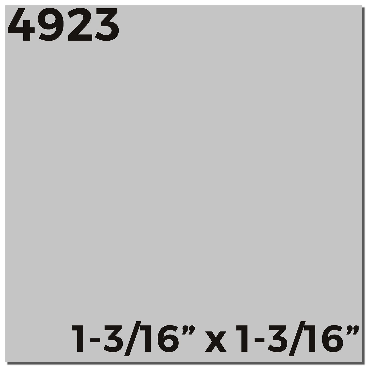 Gray 4923 square label template, 1-3/16" x 1-3/16" size, minimal product design.