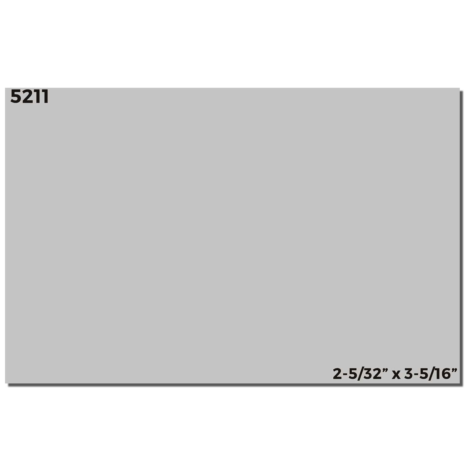 Gray color sample card 5211, 2-5/32 x 3-5/16 inches rectangular swatch display.