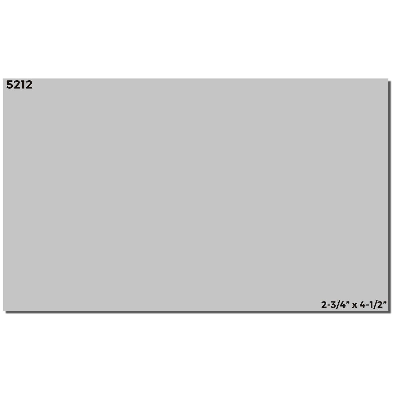 Gray color sample card labeled 5212, 2-3/4" x 4-1/2" rectangular swatch with shadowed edge.