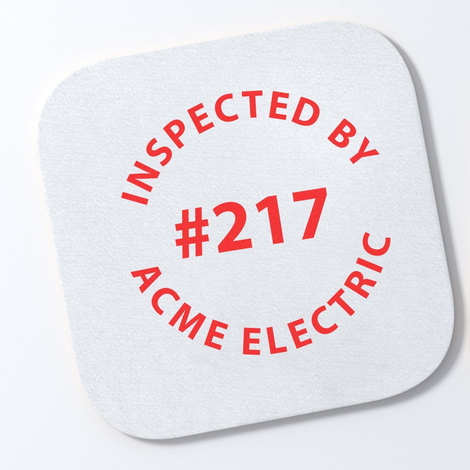 Custom Inspected Stamp