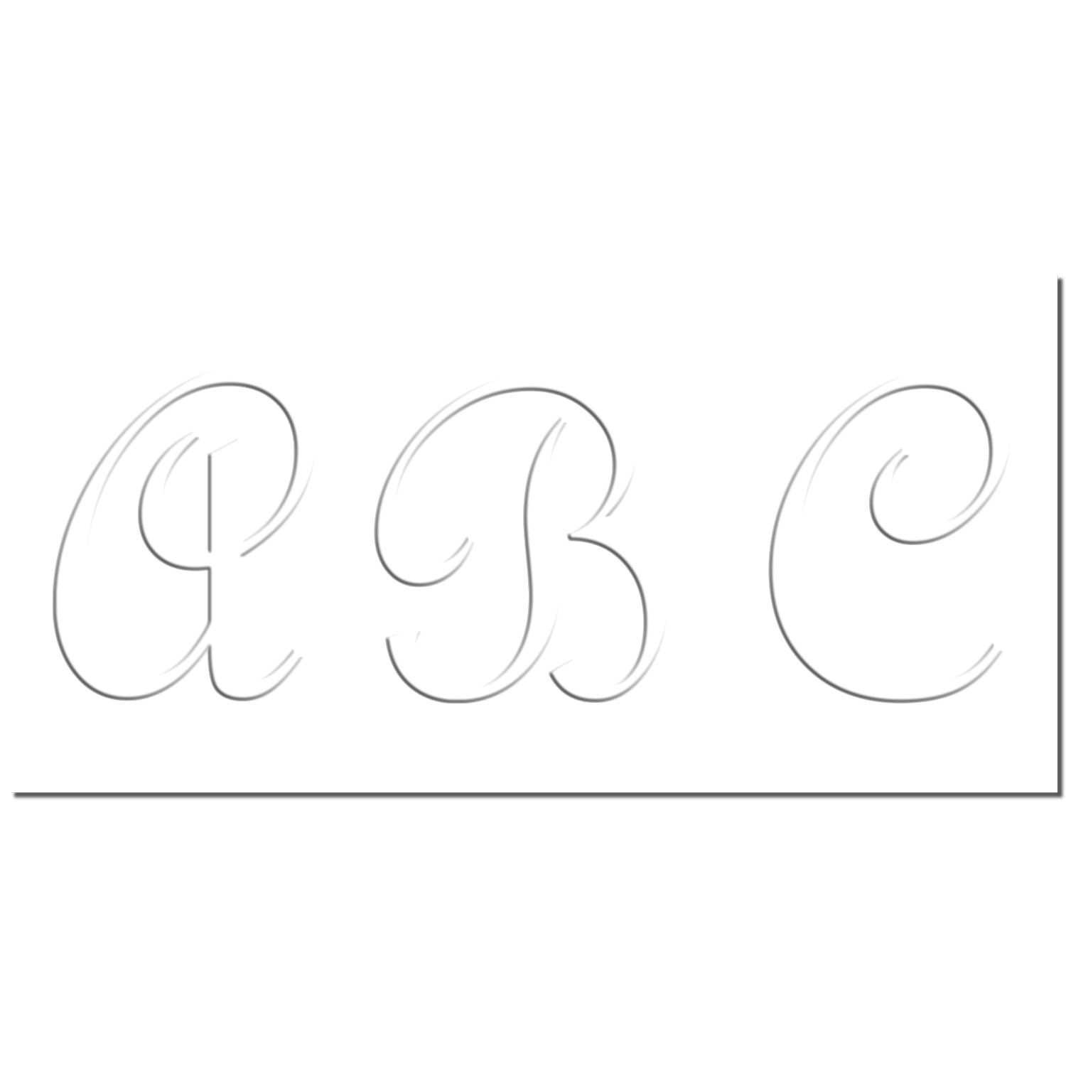 Hand-drawn cursive ABC letters outline on a white background.