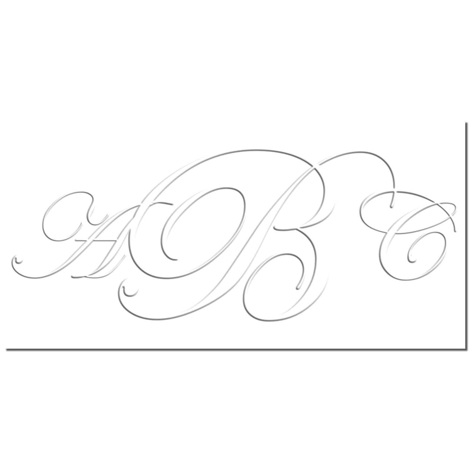 Elegant abstract calligraphy flourishes in gray on a white background, decorative handwritten monogram design.