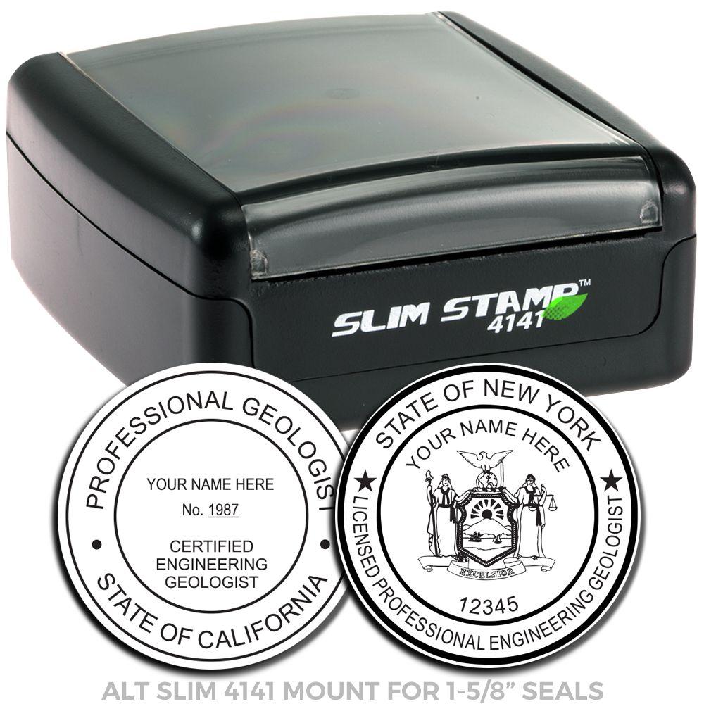 Slim Stamp 4141 mount for 1-5/8-inch professional geologist and engineering geologist seals