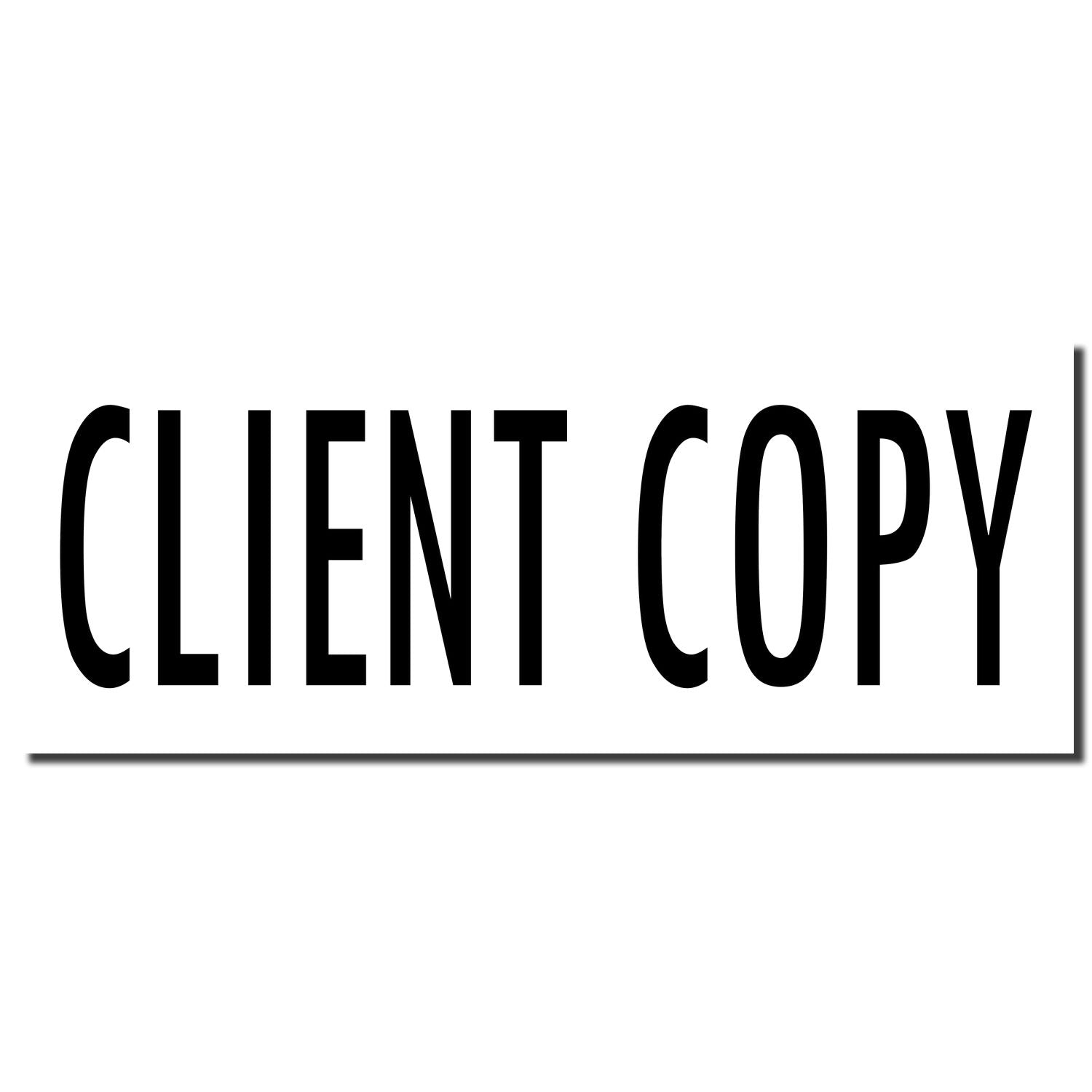 CLIENT COPY label watermark on white background for branding, proofs, and document versioning in design files