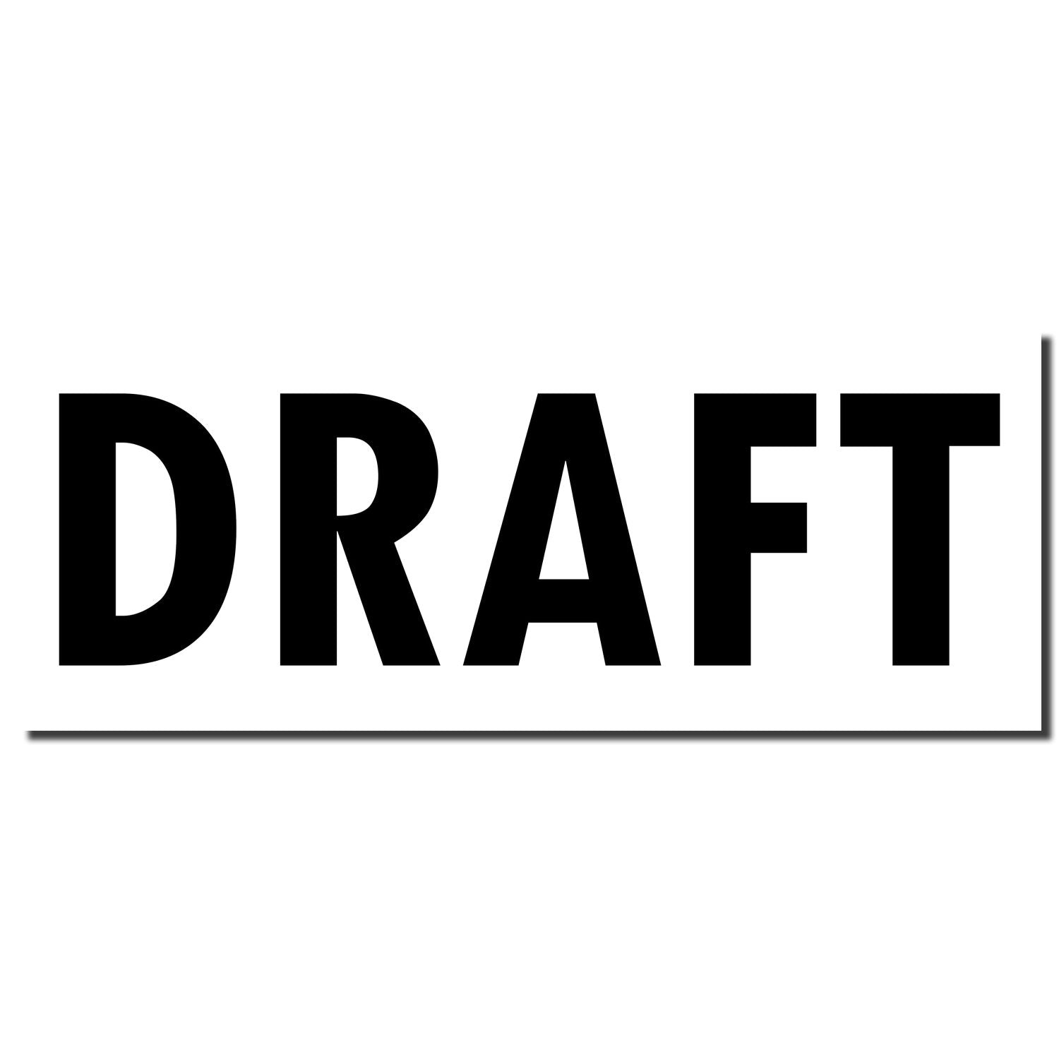 DRAFT wordmark in bold black letters on a white background, indicating a draft or proof document.
