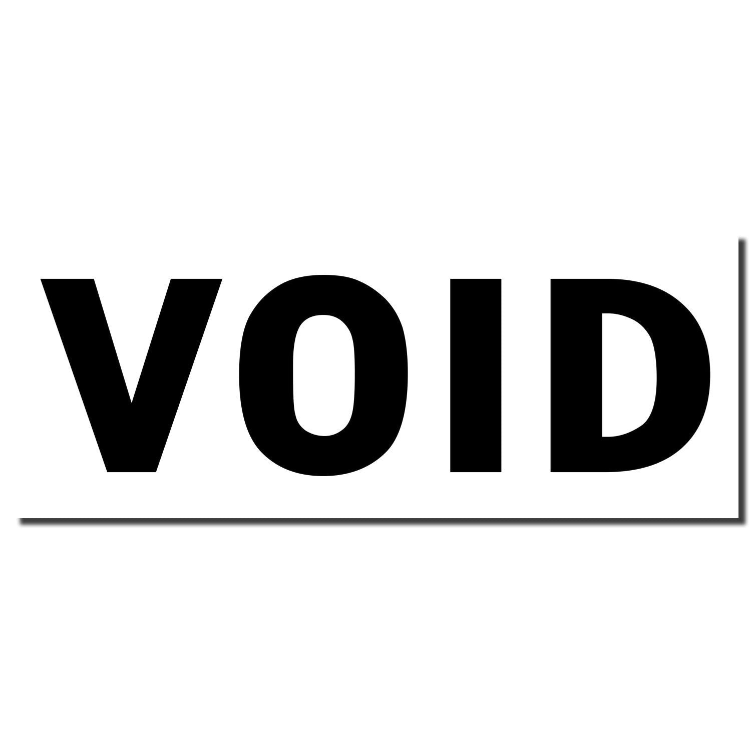 Bold black VOID text on a white background, minimalist typography graphic.