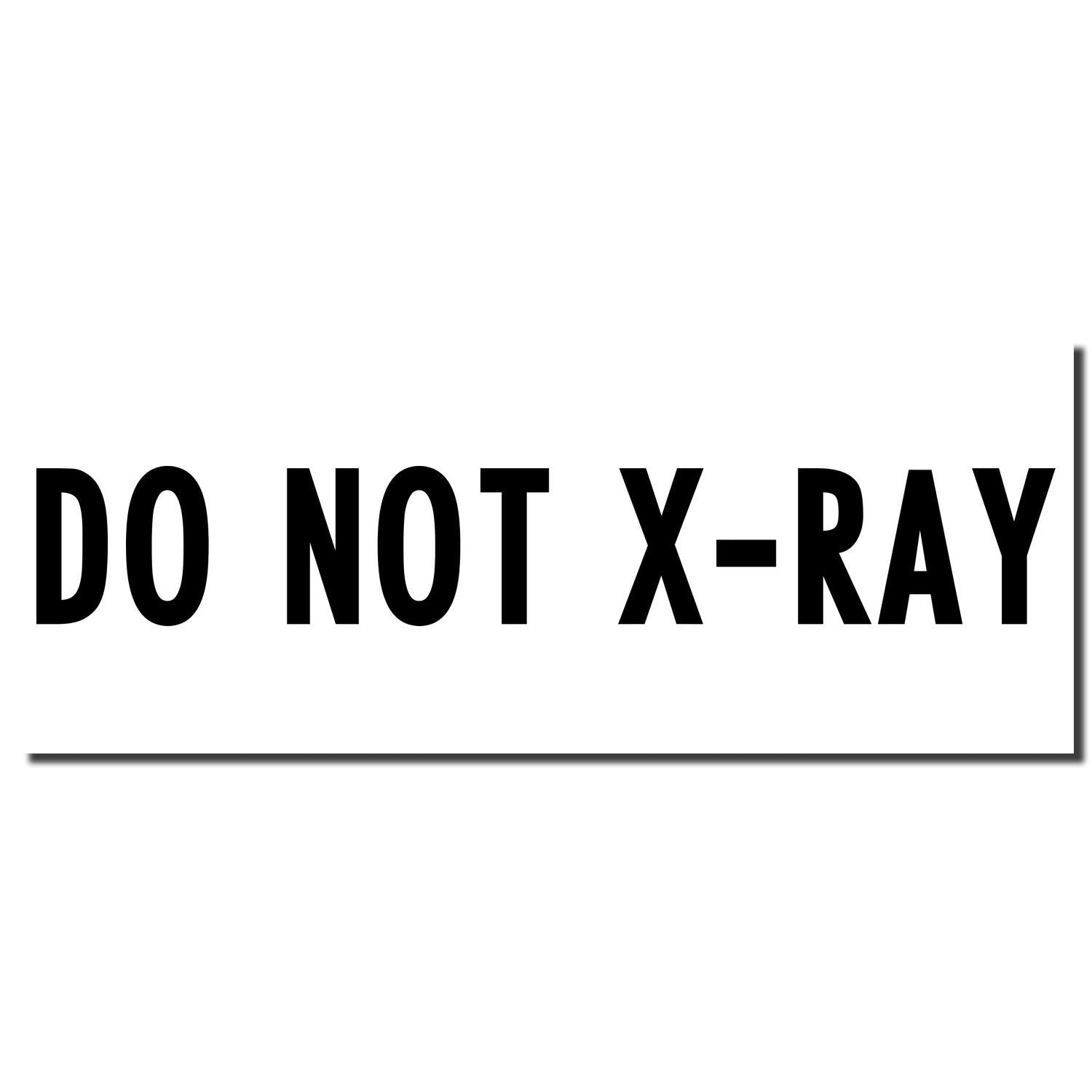 DO NOT X-RAY warning label for medical shipping items, indicating the package must not be exposed to x-ray radiation.