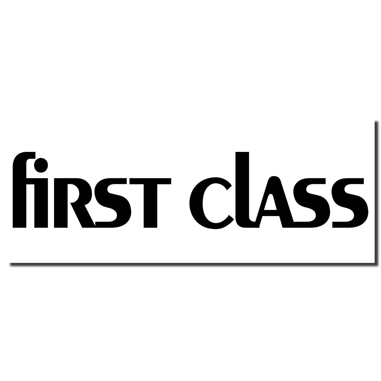 Black First Class logo text on a white background.