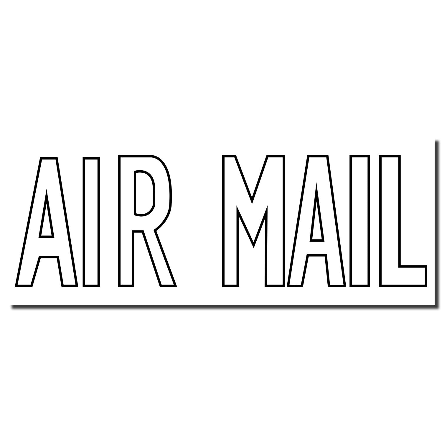 Air mail label design with bold stylized text AIR MAIL for shipping and postal service branding
