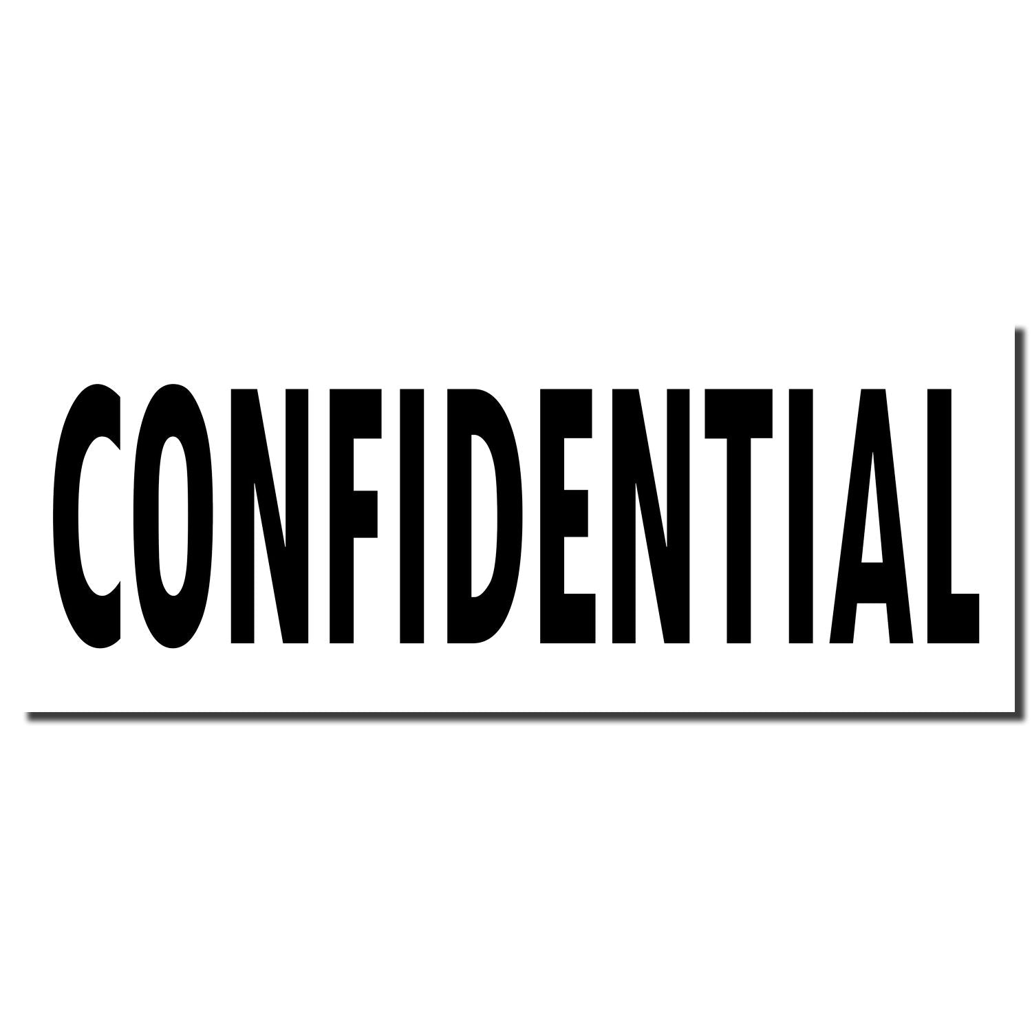 Confidential warning label with bold CONFIDENTIAL text for secure document handling and privacy protection.