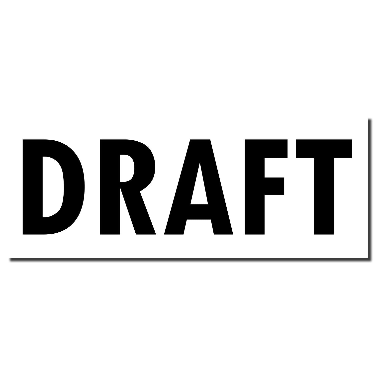 DRAFT stamp with large black letters on white background, indicating document is a draft version.