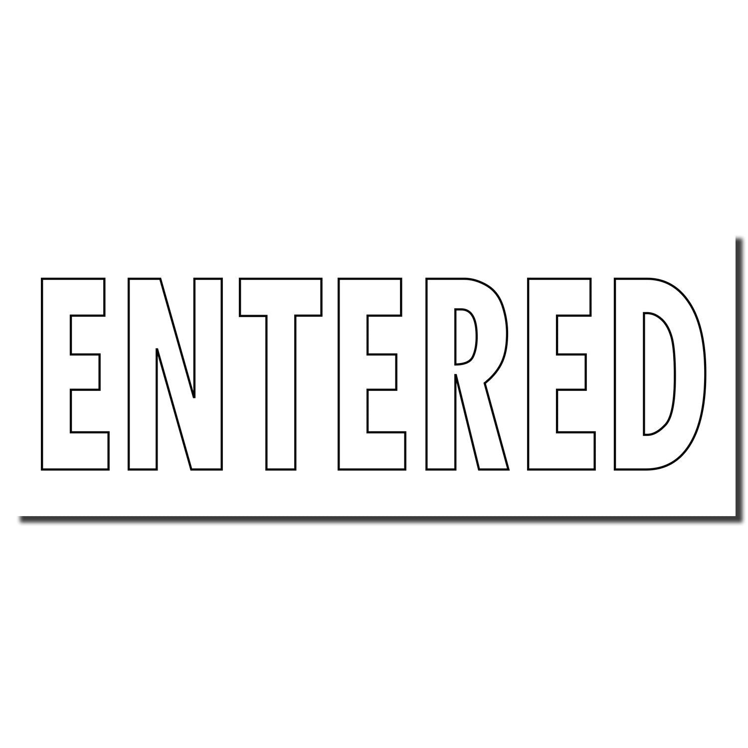 Stylized ENTFERED in bold outlined letters on a white background, used as a typography logo or title.